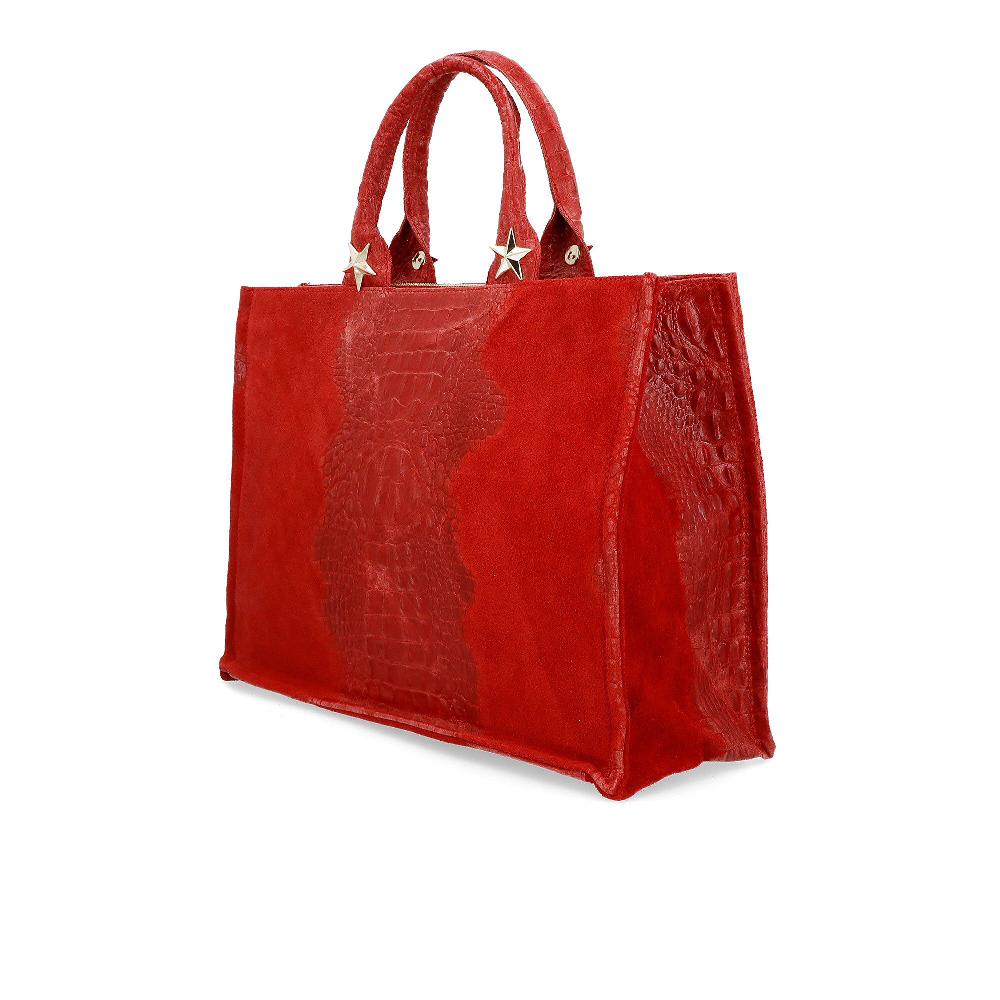QVC Stefano Ghilardi Borsa A Mano "Selvaggia Star" In Pelle Stampa Rettile
