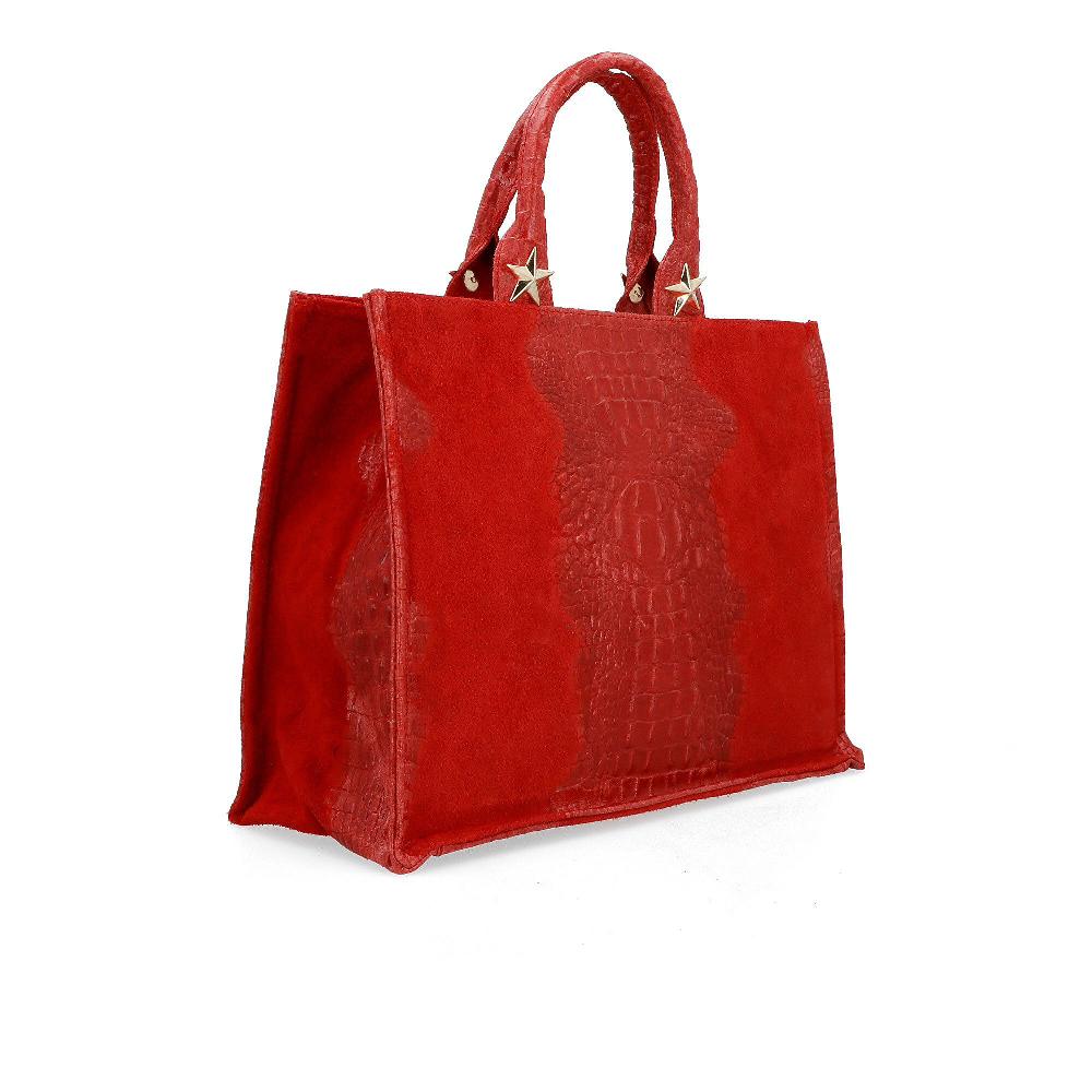 QVC Stefano Ghilardi Borsa A Mano "Selvaggia Star" In Pelle Stampa Rettile