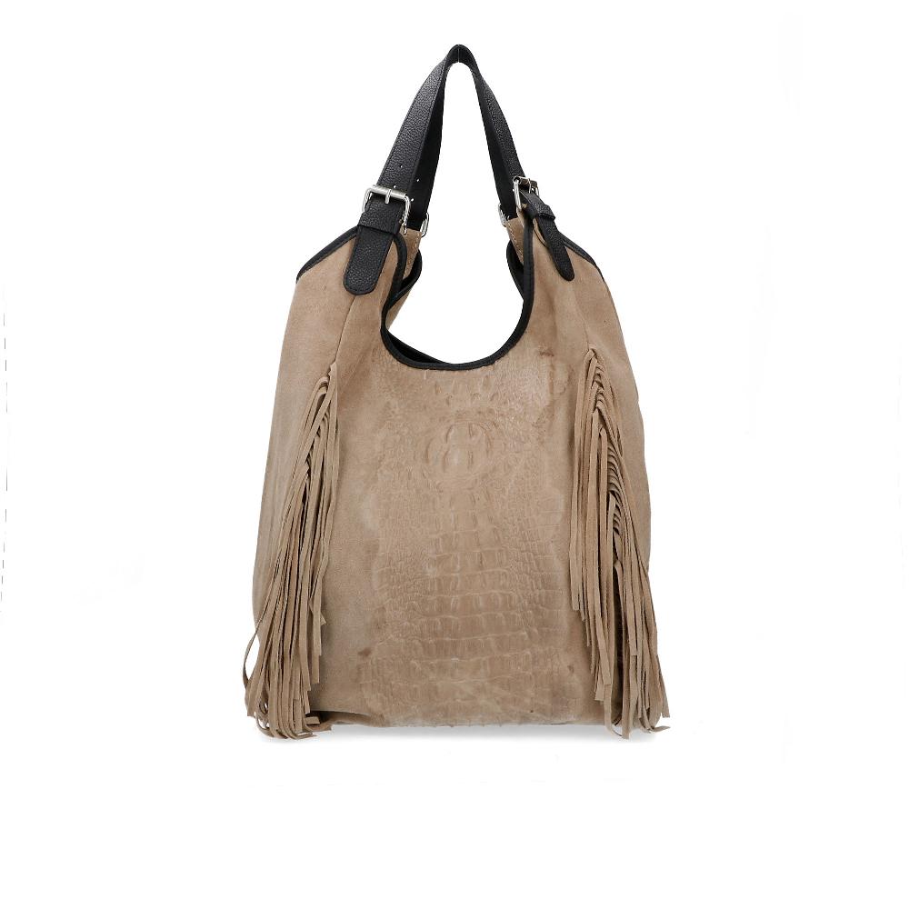 QVC Stefano Ghilardi Borsa A Spalla In Camoscio Con Ricamo