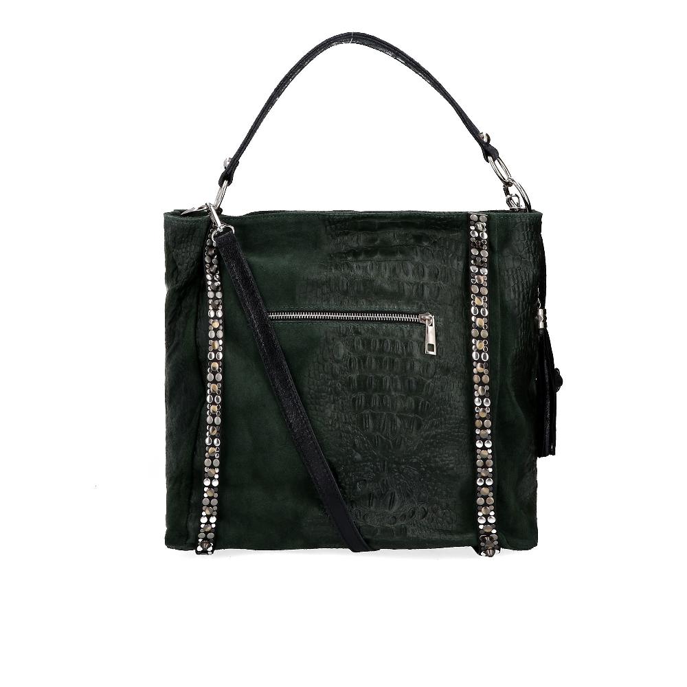 QVC Stefano Ghilardi Borsa A Spalla In Pelle Con Applicazioni E Frange