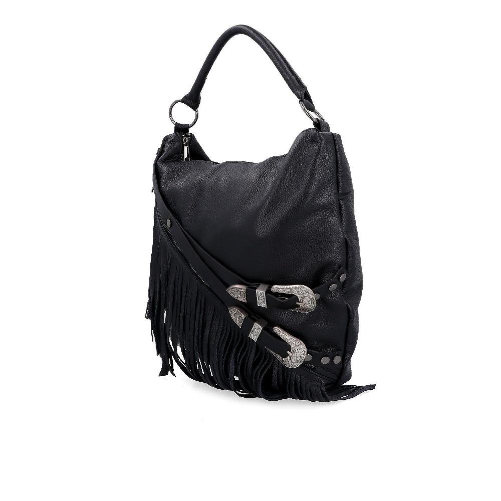 QVC Stefano Ghilardi Borsa A Spalla In Pelle Con Borchie E Frange