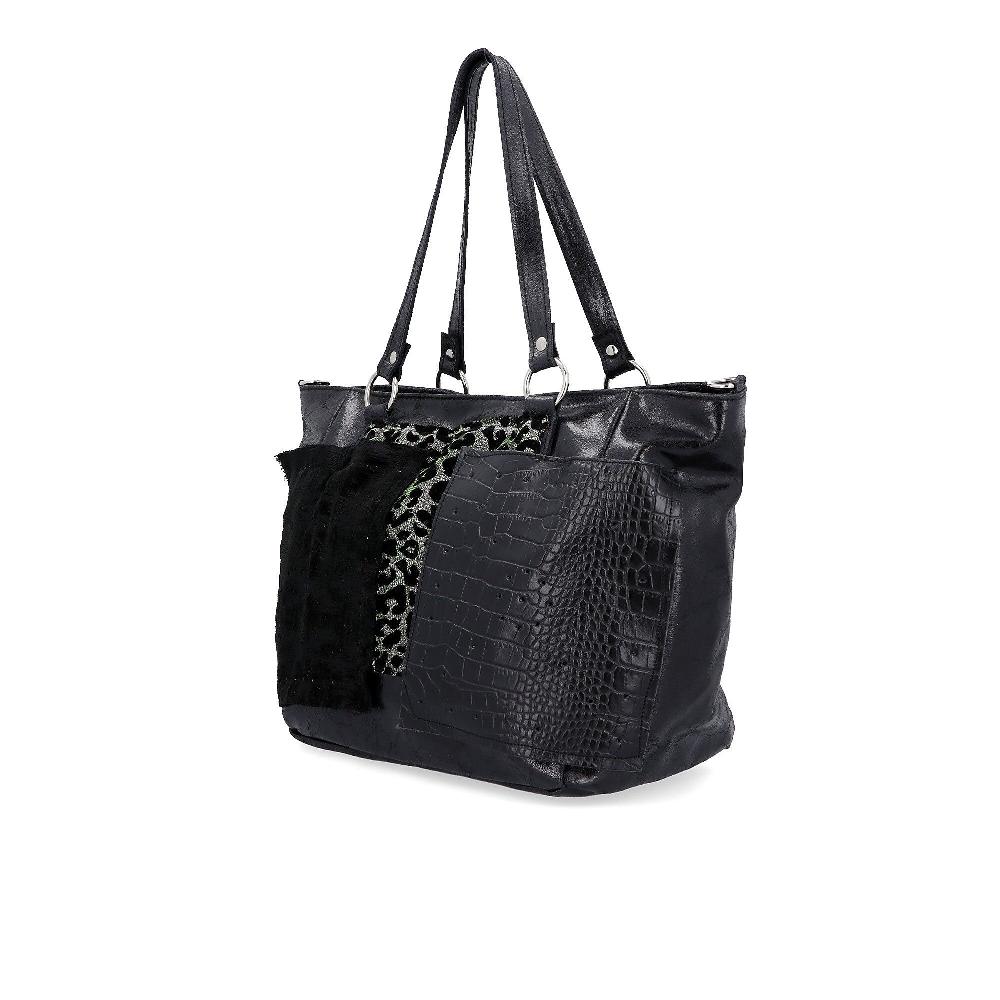 QVC Stefano Ghilardi Borsa A Spalla Shopper Con Dettagli Patchwork