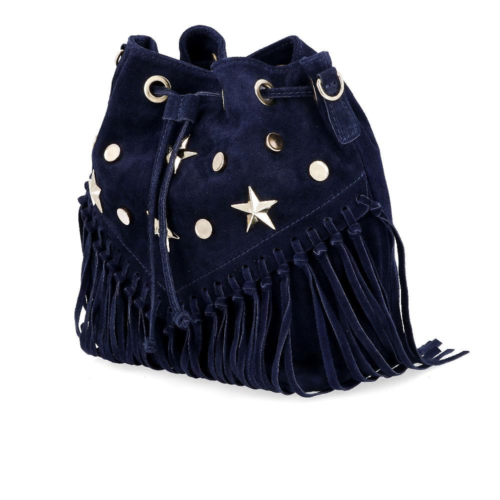 QVC Stefano Ghilardi Borsa Secchiello A Tracolla Indianina Stars In Pelle