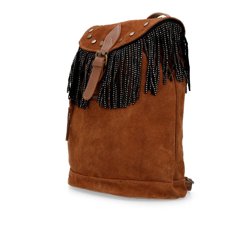 QVC Stefano Ghilardi Zainetto In Camoscio Con Frange E Strass