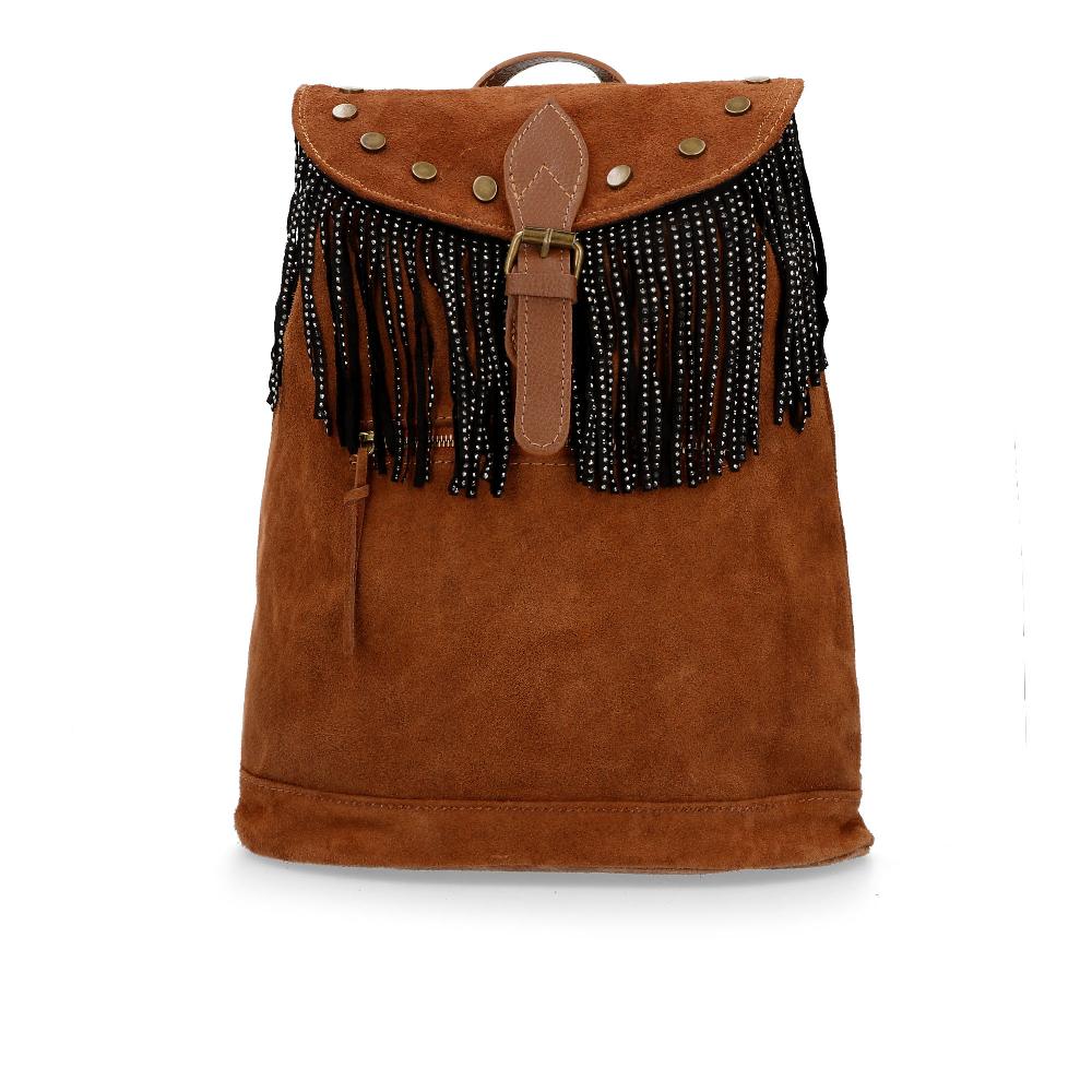 QVC Stefano Ghilardi Zainetto in camoscio con frange e strass