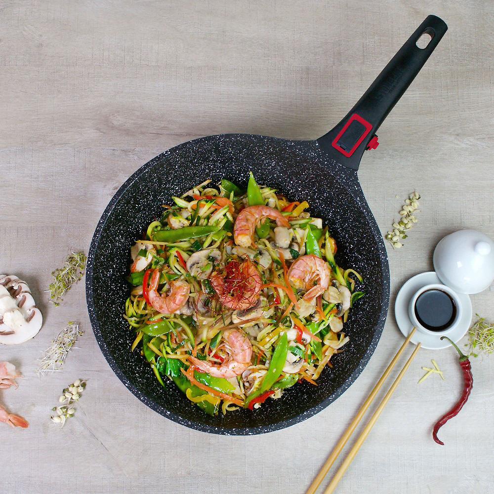 QVC Stoneline Immagination Plus Wok 30cm Con Manico Removibile