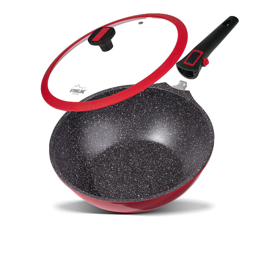 QVC Stoneline Immagination Plus Wok 30cm con manico removibile
