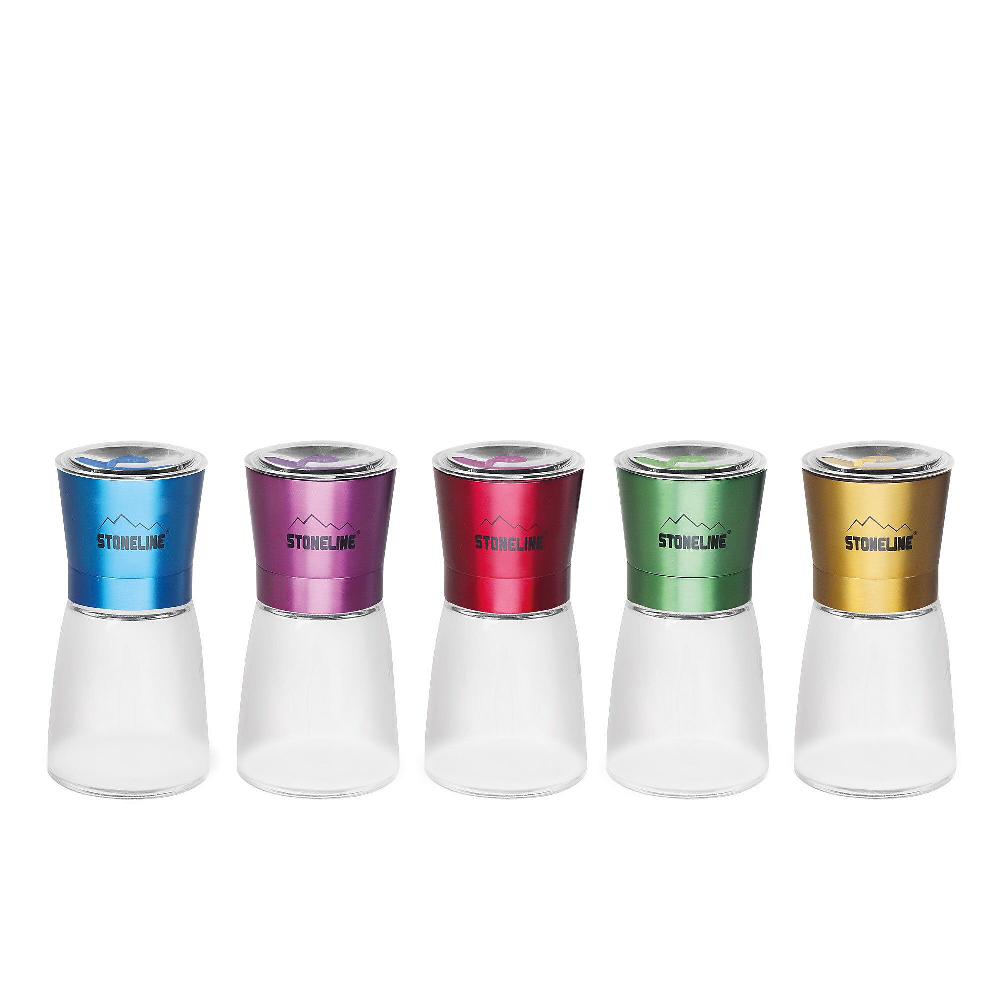 QVC Stoneline Set 5 Macinini Rainbow In Vetro E Acciaio
