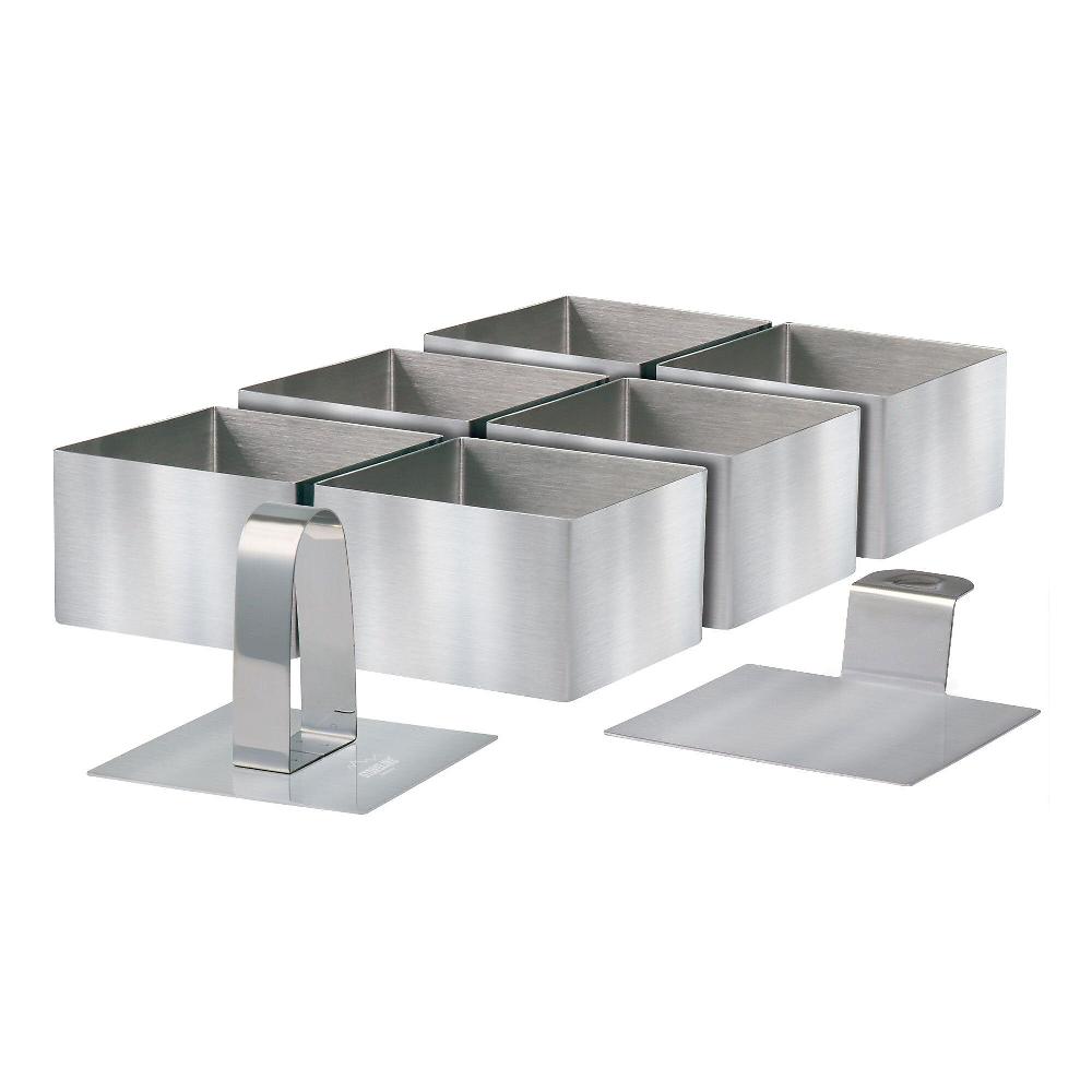 QVC Stoneline Set 8 pezzi: 6 stampi + spatola + pressa alimenti