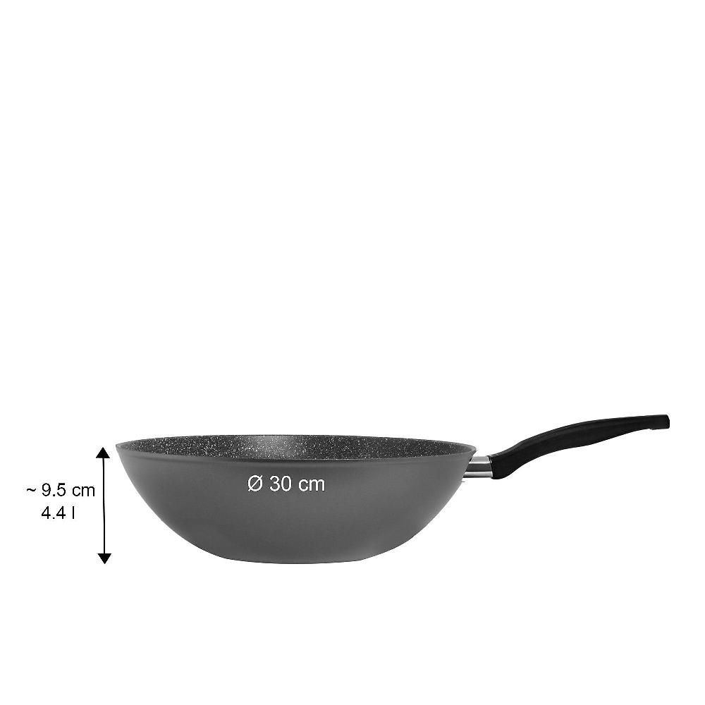 QVC Stoneline Set Di 2 Pezzi Asian Wok 30 Cm E Cucchiaio Da Portata