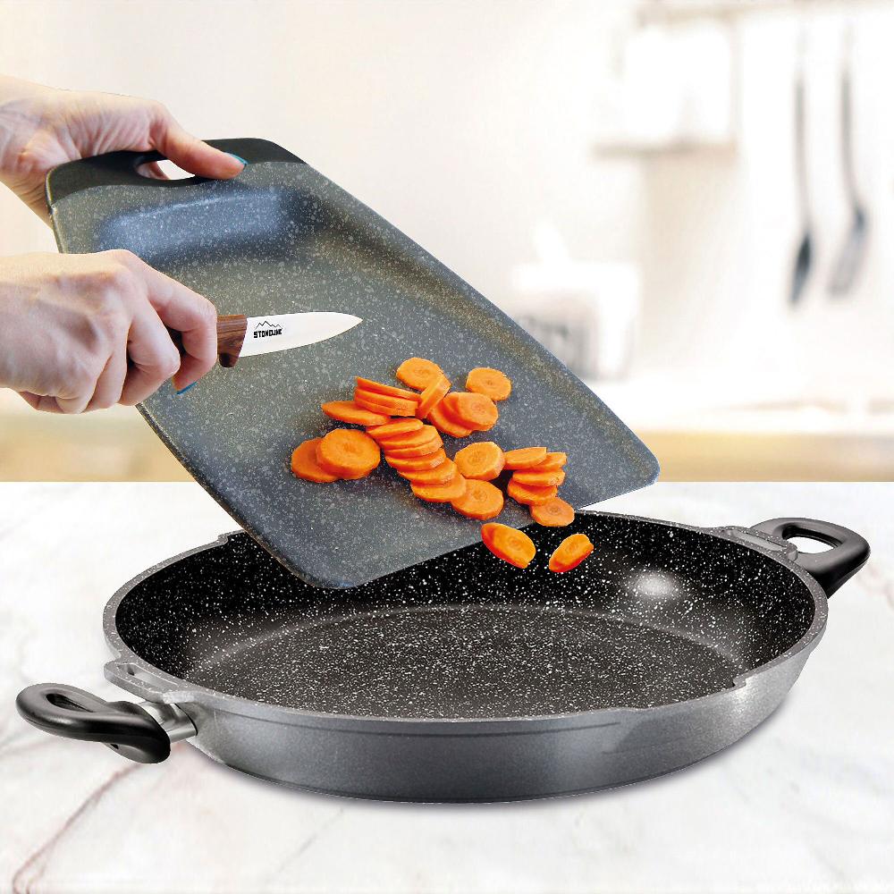QVC Stoneline Set Di 2 Taglieri Quadrati Con Impugnatura