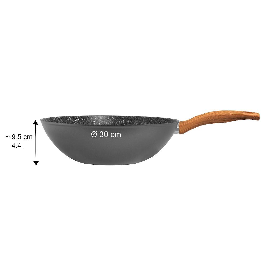 QVC Stoneline Wok In Alluminio Pressofuso Da 30 Cm Con Manico