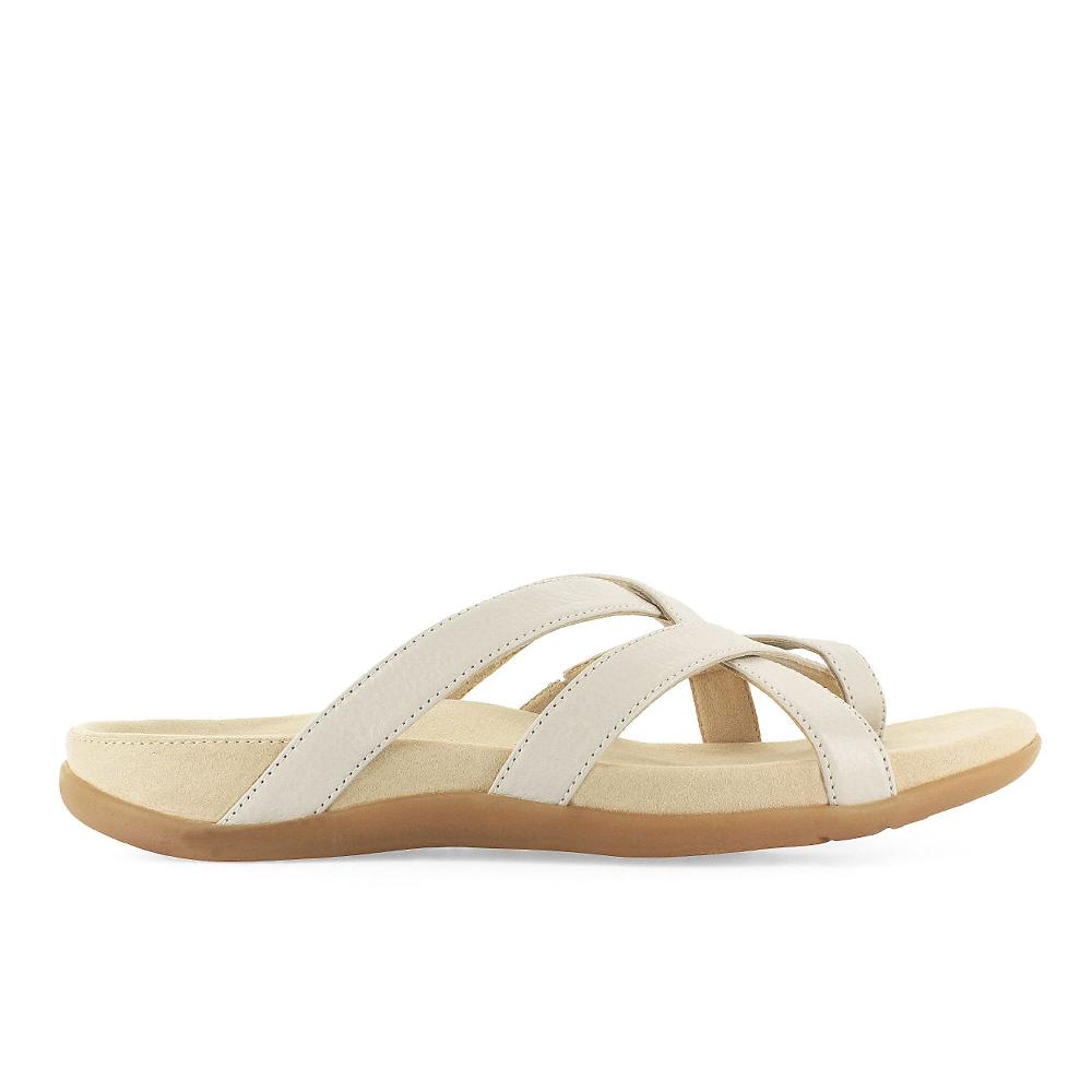 QVC Strive Footwear Ciabatte In Pelle Fascette Incrociate Soletta Memory Foam