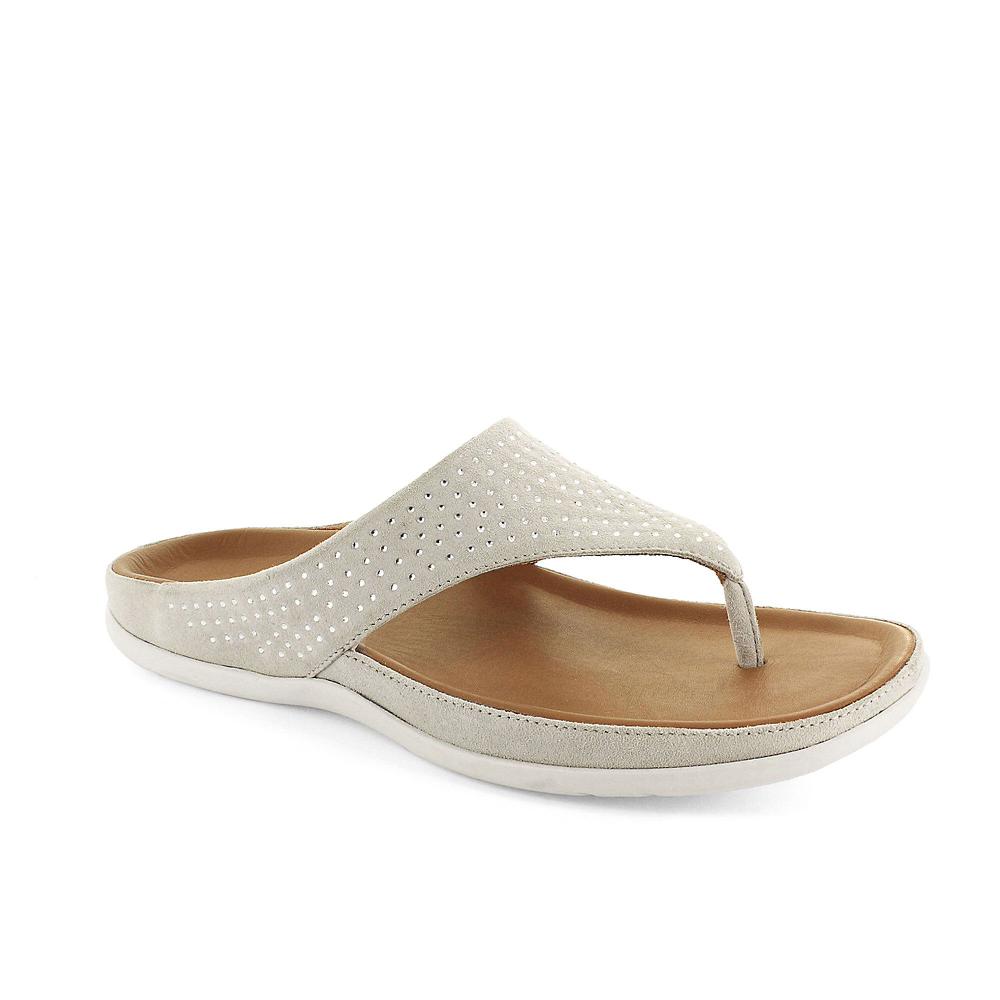 QVC Strive Footwear Infradito in pelle con fascia frontale rivestita da strass