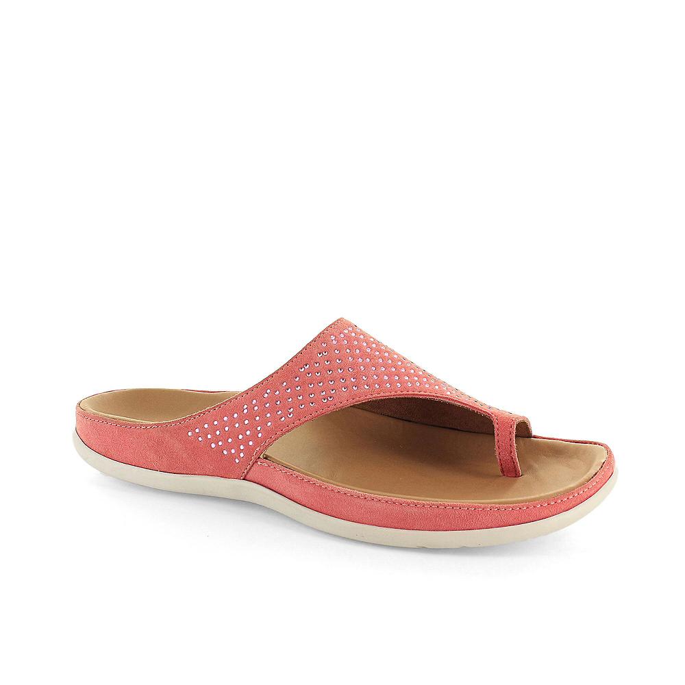 QVC Strive Footwear Infradito in pelle con strass e inserto elastico