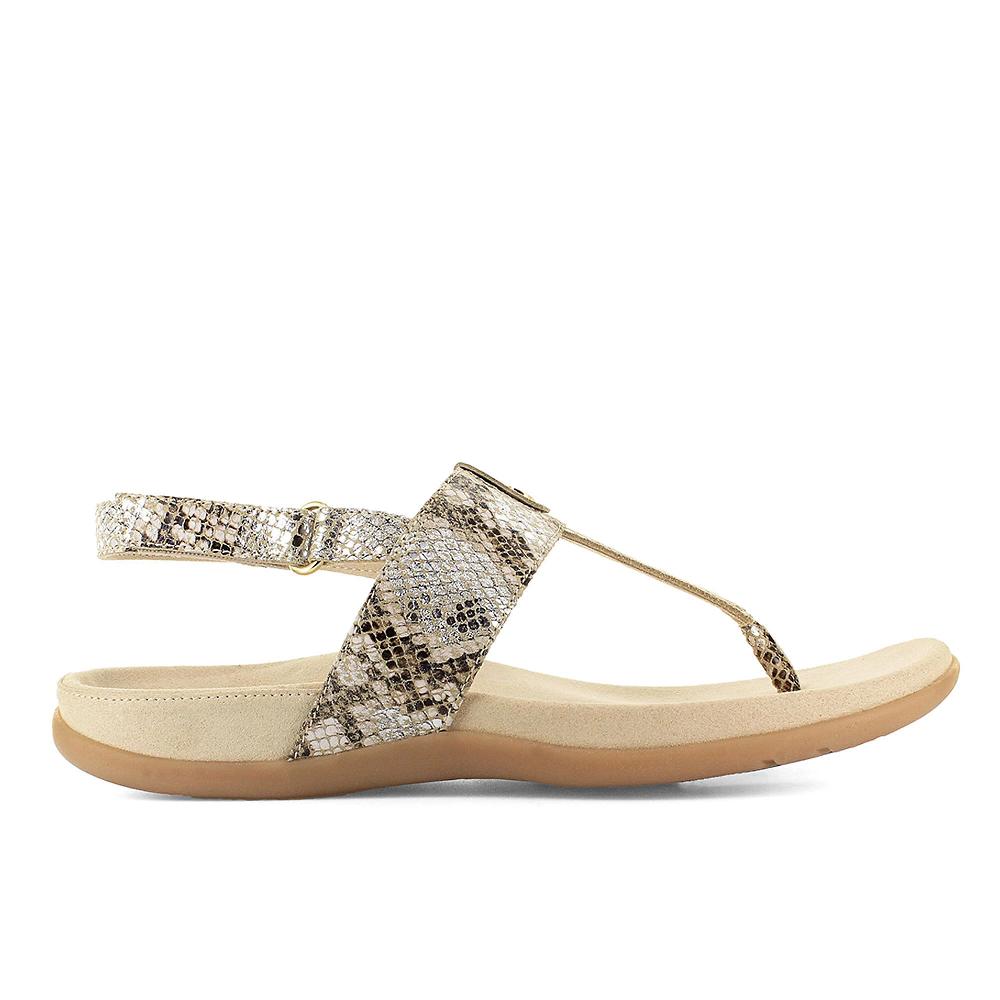 QVC Strive Footwear Sandali In Pelle Con Velcro E Soletta Memory Foam