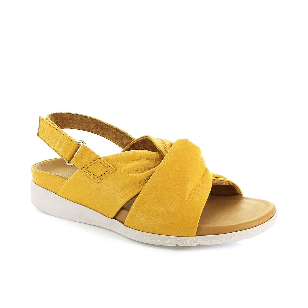 QVC Strive Footwear Sandalo in pelle Fasce incrociate Cinturino regolabile Suola 2 cm