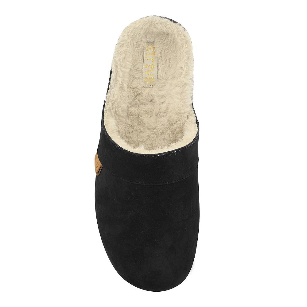 QVC Strive Footwear Slippers In Pelle Cuciture A Rilievo E Imbottitura Interna