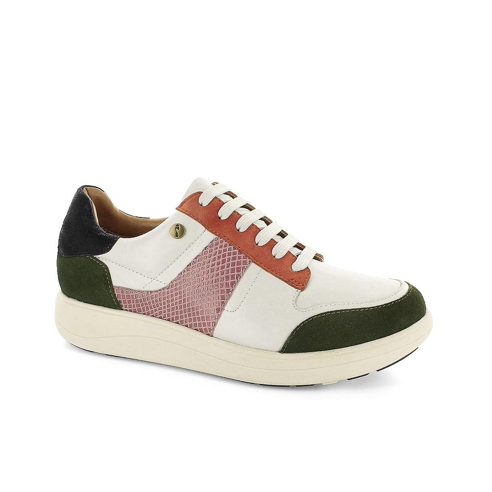 QVC Strive Footwear Sneaker in pelle effetto patchwork con Memory Foam
