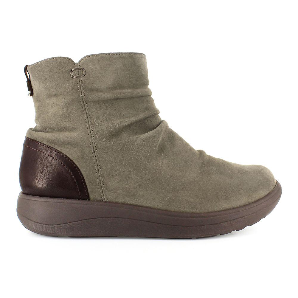 QVC Strive Footwear Stivaletti In Pelle Effetto Arricciato Con Zip Laterale