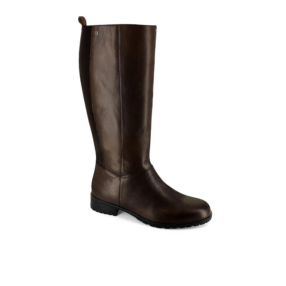 QVC Strive Footwear Stivali in pelle con inserti elastici e zip laterale