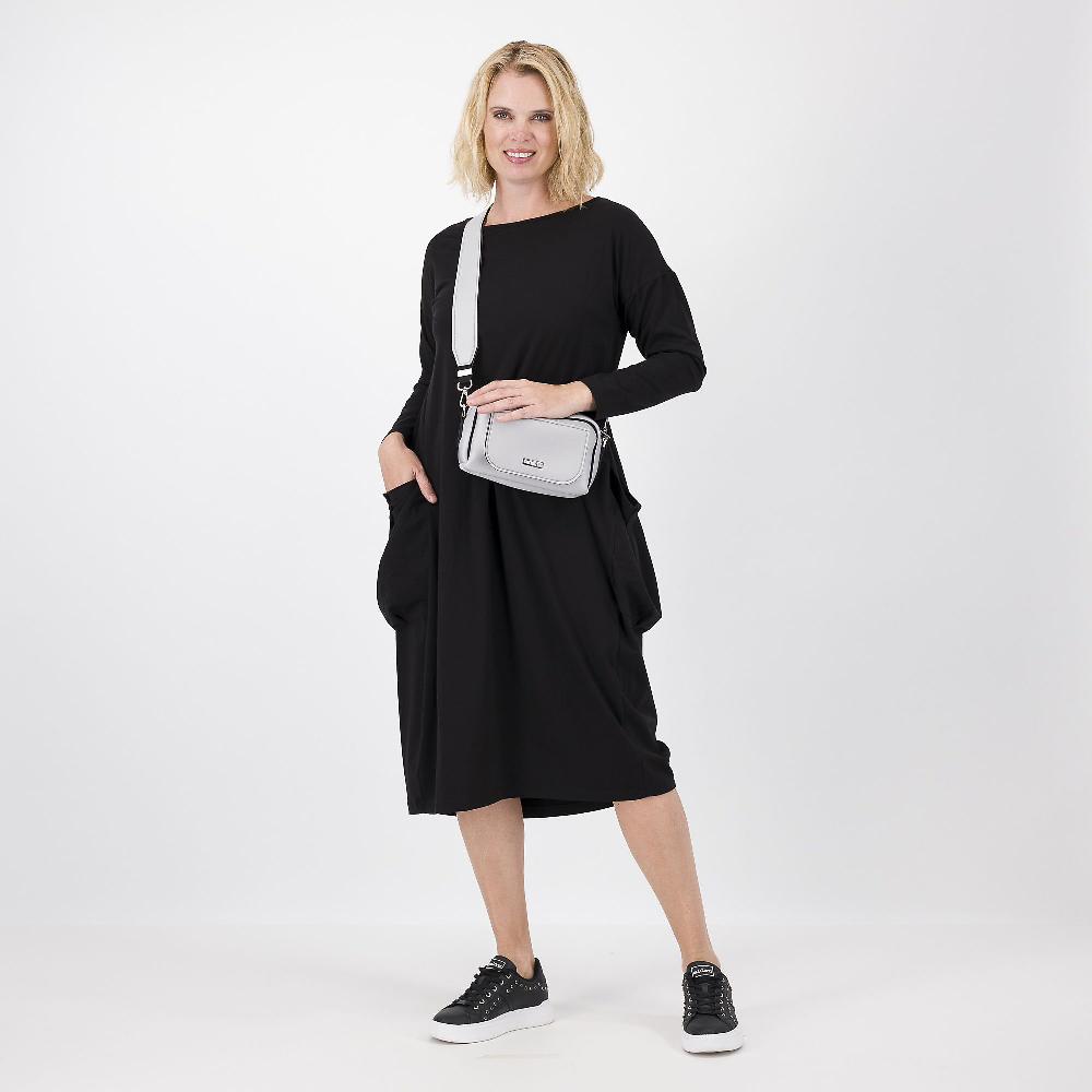QVC Studio 19 Abito In Felpa Linea A Uovo Con Tasche