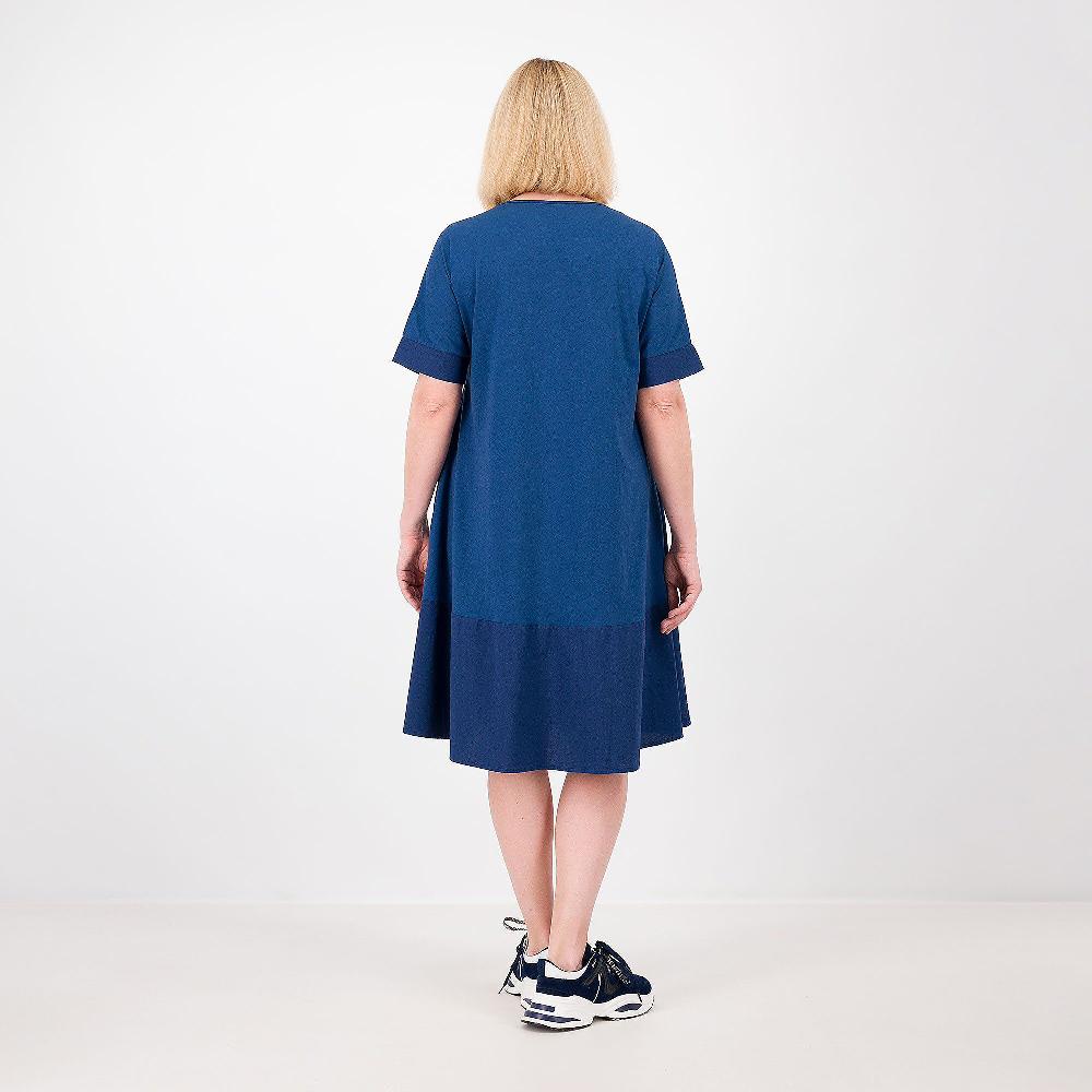 QVC Studio 19 Abito Linea Ad A In Jersey Di Cotone Inserto In Popeline Made In Italy