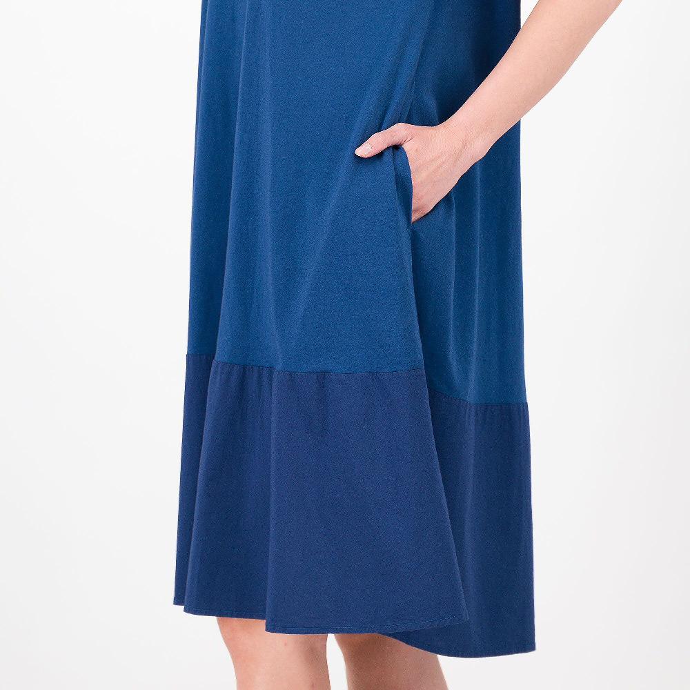 QVC Studio 19 Abito Linea Ad A In Jersey Di Cotone Inserto In Popeline Made In Italy