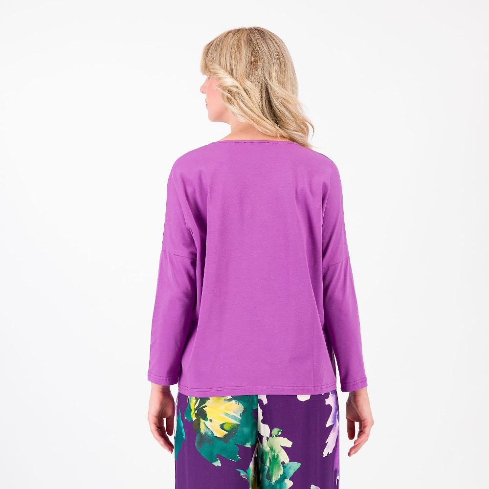 QVC Studio 19 Blusa In Jersey Di Cotone Con Taschino