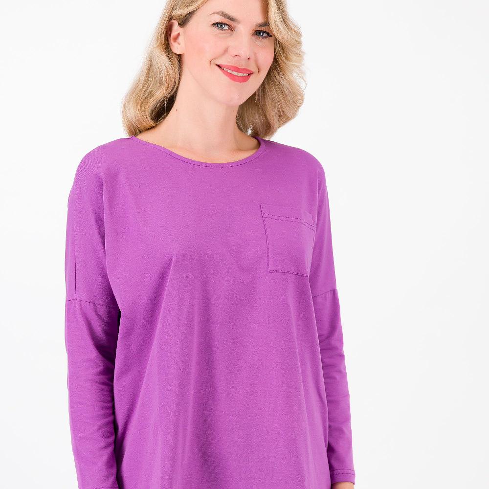 QVC Studio 19 Blusa In Jersey Di Cotone Con Taschino