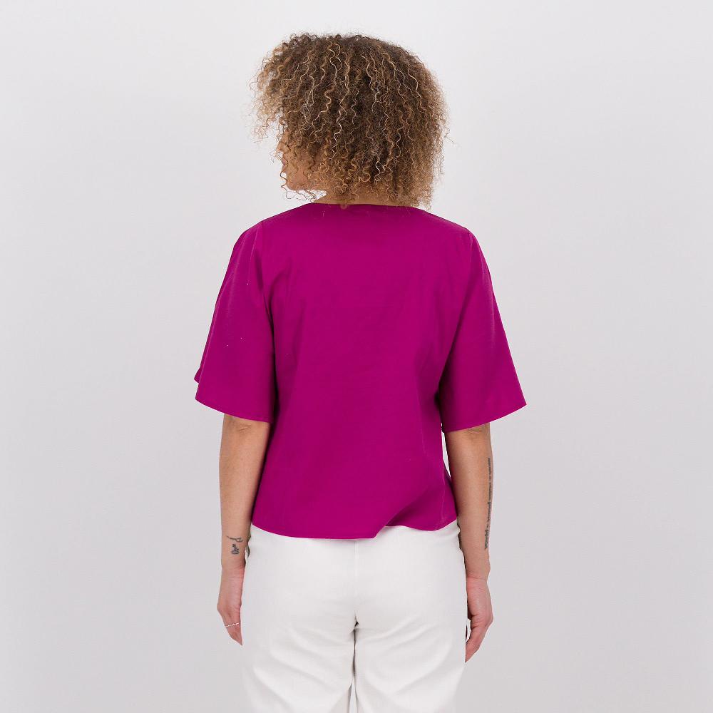 QVC Studio 19 Blusa In Popeline Di Cotone Elasticizzato