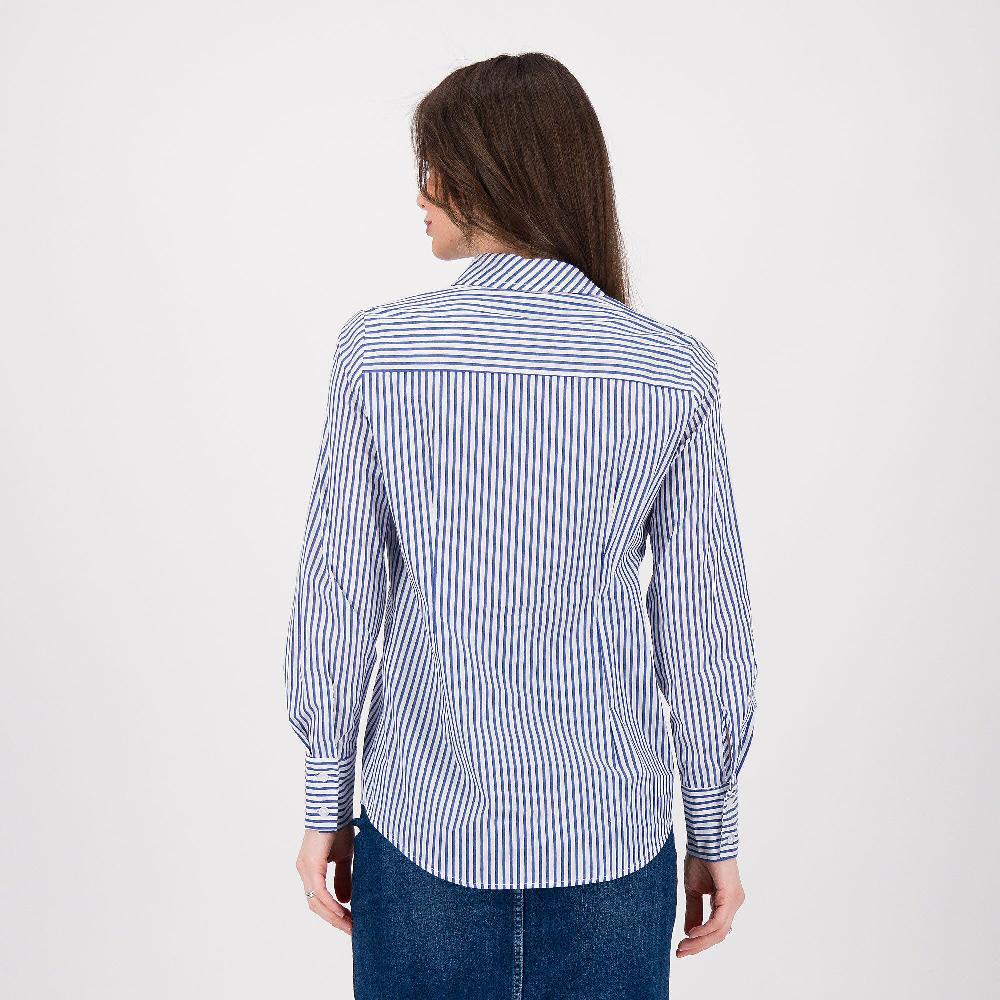 QVC Studio 19 Camicia Misto Cotone Tinto Filo A Righe