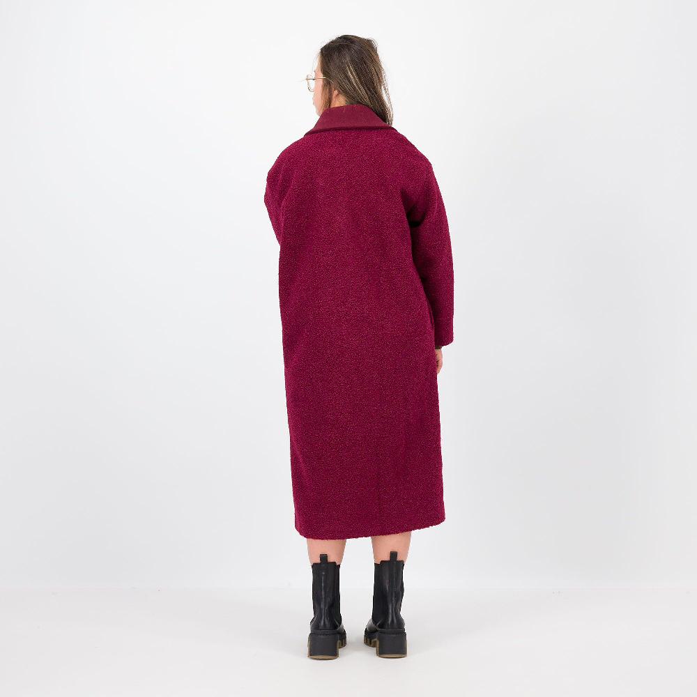 QVC Studio 19 Cappotto Foderato In Tessuto Orsetto E Panno