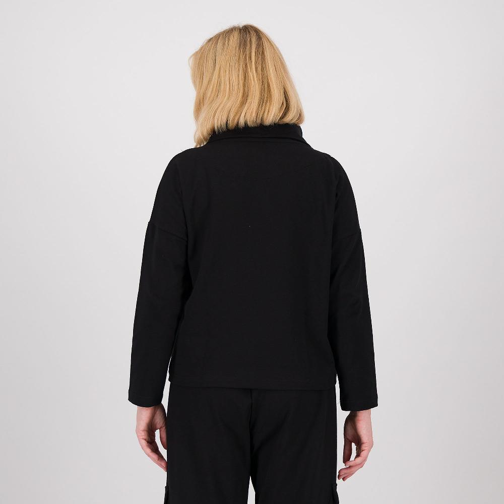 QVC Studio 19 Felpa Maniche Lunghe Con Collo A Cratere E Chiusura A Zip