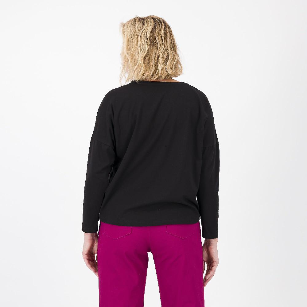 QVC Studio 19 Felpa Scollo Tondo Con Riprese Davanti