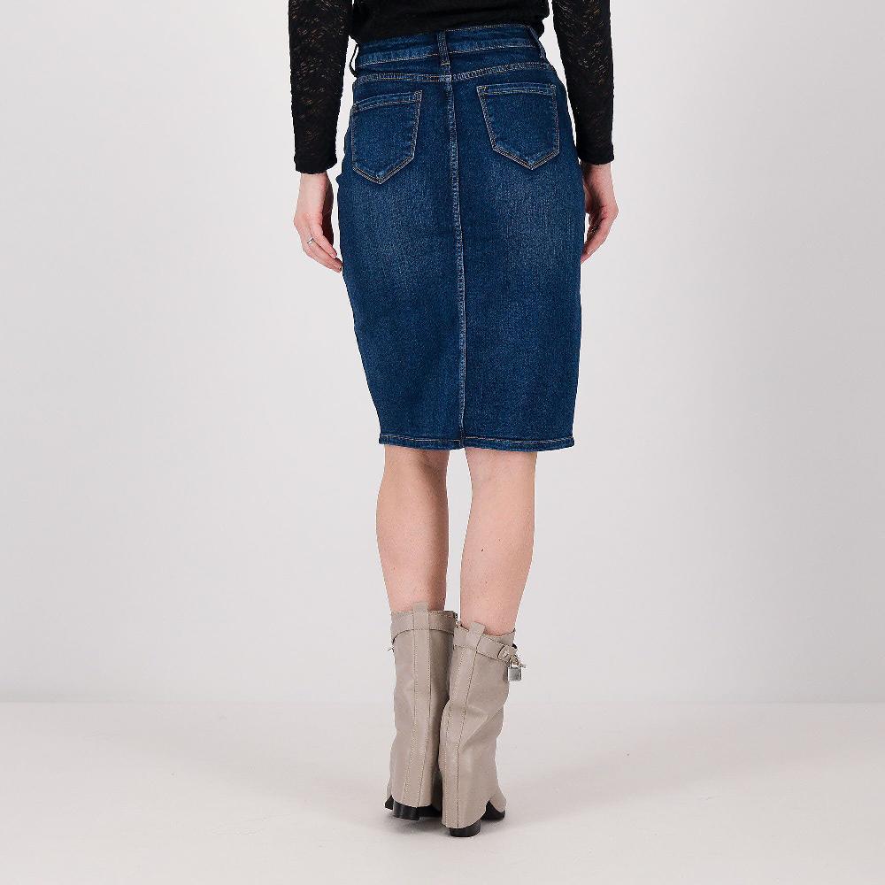 QVC Studio 19 Gonna Di Jeans A Matita Modello 5 Tasche
