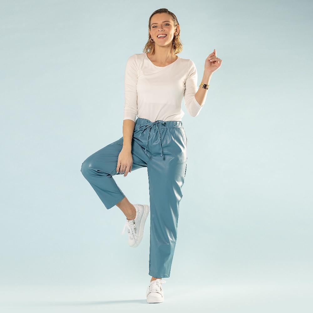 QVC Studio 19 Jogger In Tessuto Spalmato Con Viscosa