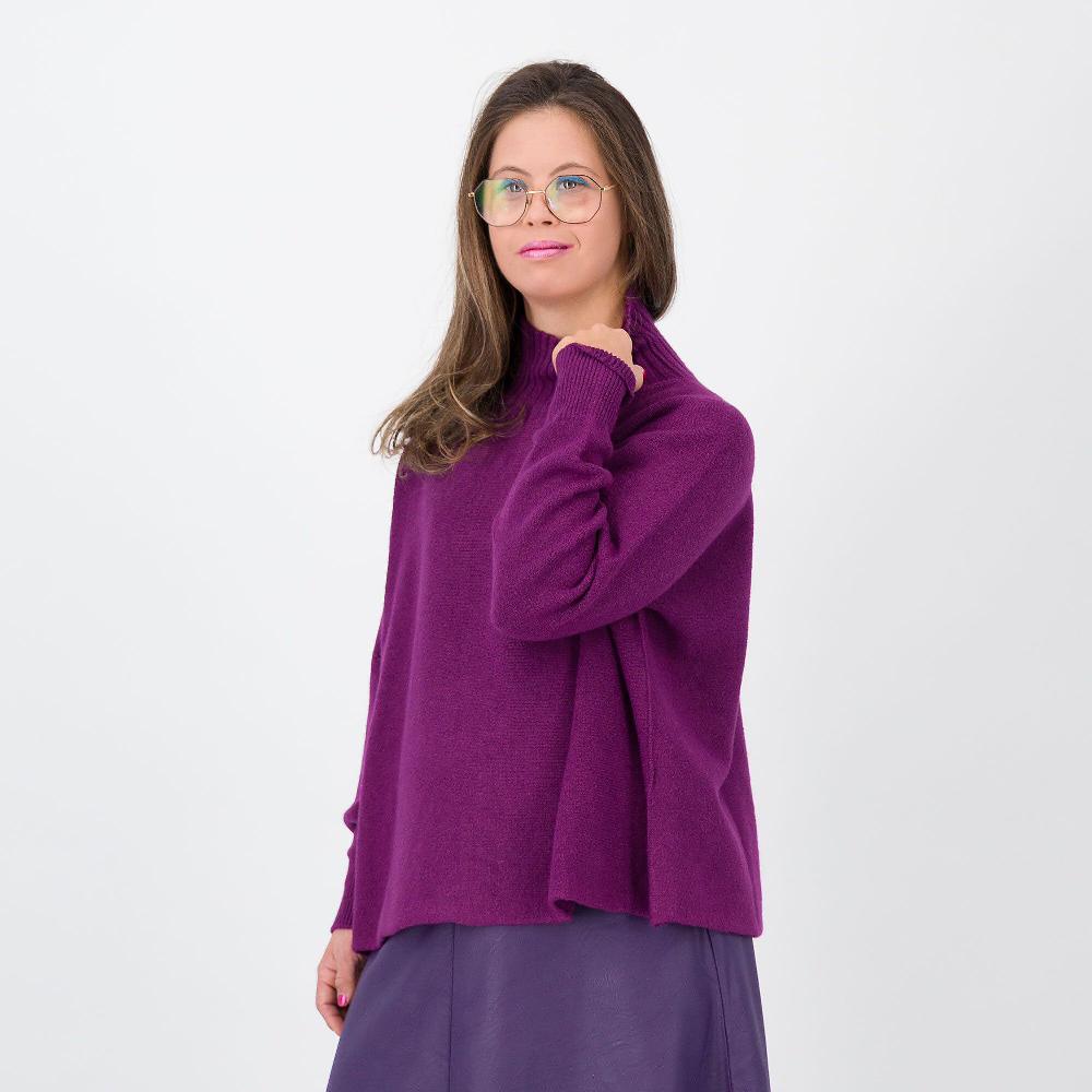 QVC Studio 19 Maglia a scatola in filato misto viscosa