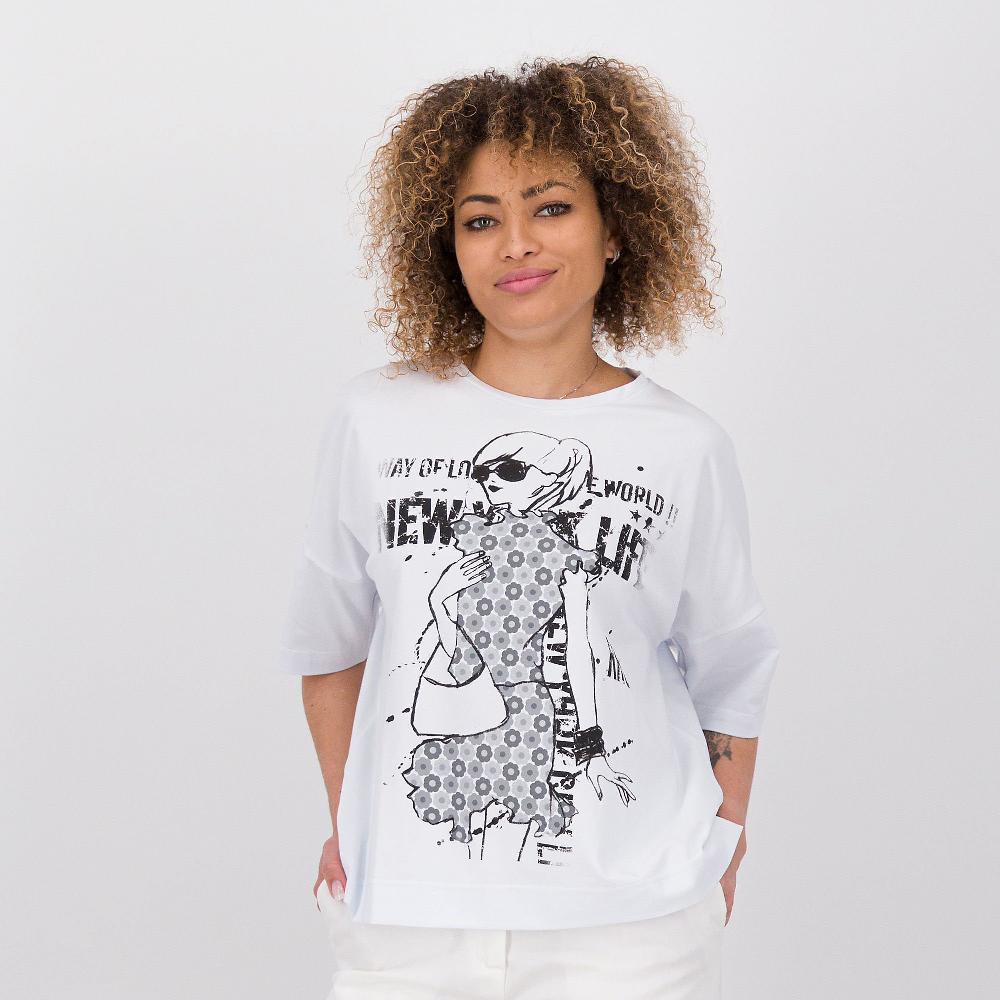 QVC Studio 19 Maglia in jersey di cotone con stampa