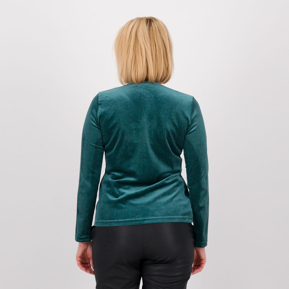 QVC Studio 19 Maglia Maniche Lunghe In Costina Lamé Con Scollo A V