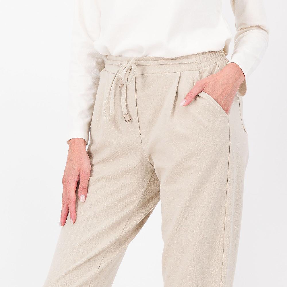 QVC Studio 19 Pantaloni A Carota In Felpa Con Pieghe E Coulisse