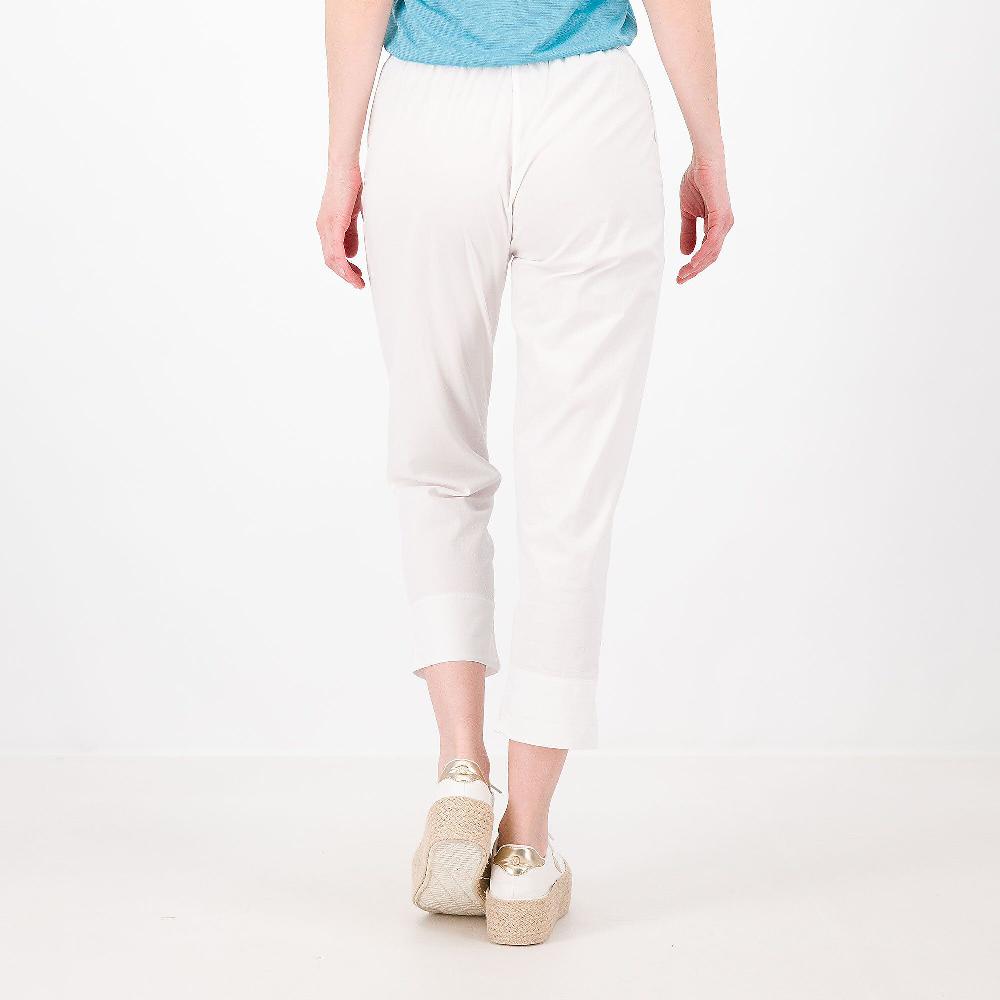 QVC Studio 19 Pantaloni A Carota Popeline Di Cotone Risvolto Al Fondo Made In Italy