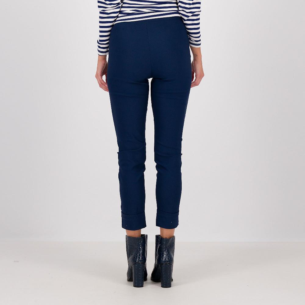 QVC Studio 19 Pantaloni A Sigaretta In Tessuto Super Stretch Con Risvolto