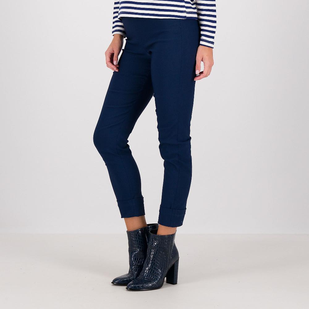 QVC Studio 19 Pantaloni a sigaretta in tessuto super stretch con risvolto