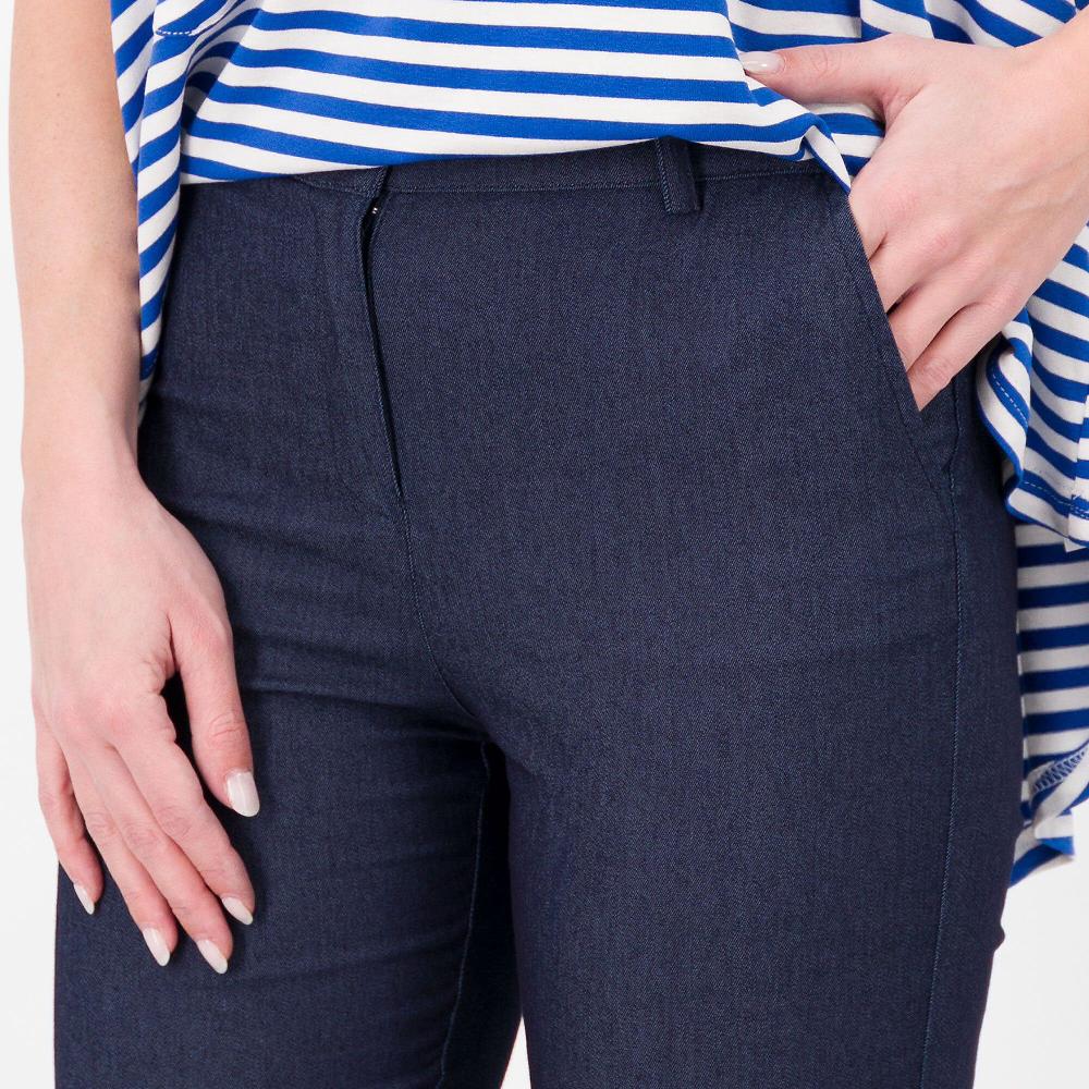 QVC Studio 19 Pantaloni Effetto Denim In Tessuto Stretch