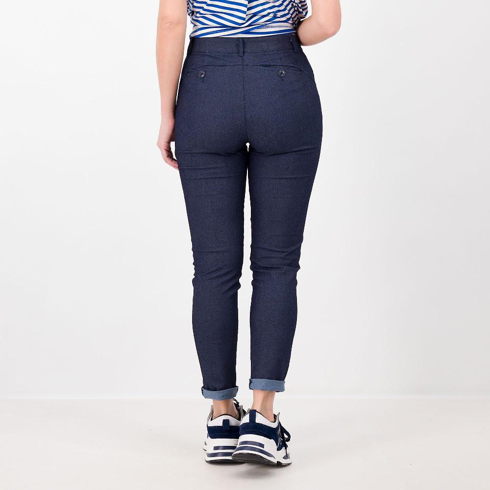 QVC Studio 19 Pantaloni Effetto Denim In Tessuto Stretch