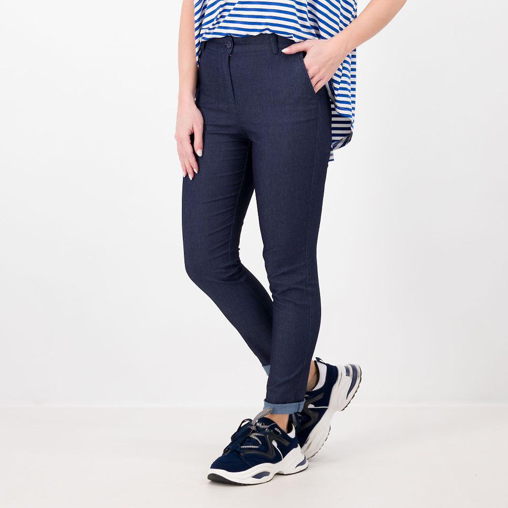 QVC Studio 19 Pantaloni effetto denim in tessuto stretch