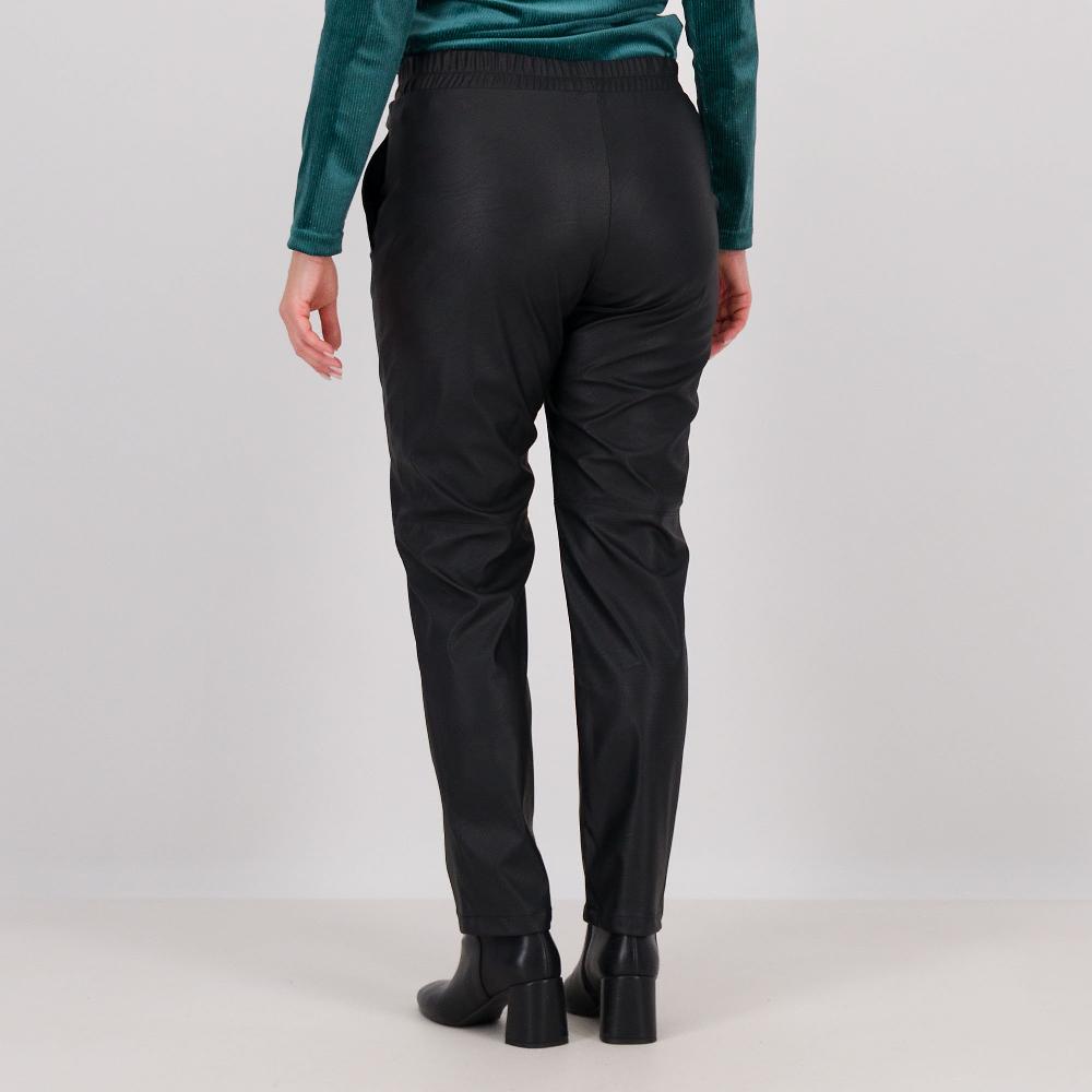 QVC Studio 19 Pantaloni Lunghi In Tessuto Spalmato Con Elastico In Vita