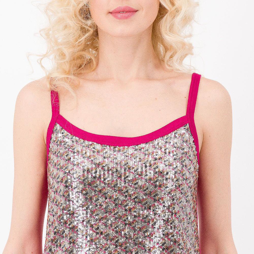 QVC Studio 19 Top Scollo Tondo Paillettes Fantasia E Jersey A Costine Made In Italy
