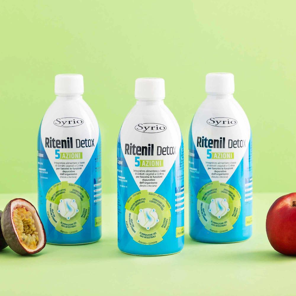 QVC Syrio Ritenil Detox 5 Azioni; integratore per il benessere 3x500ml
